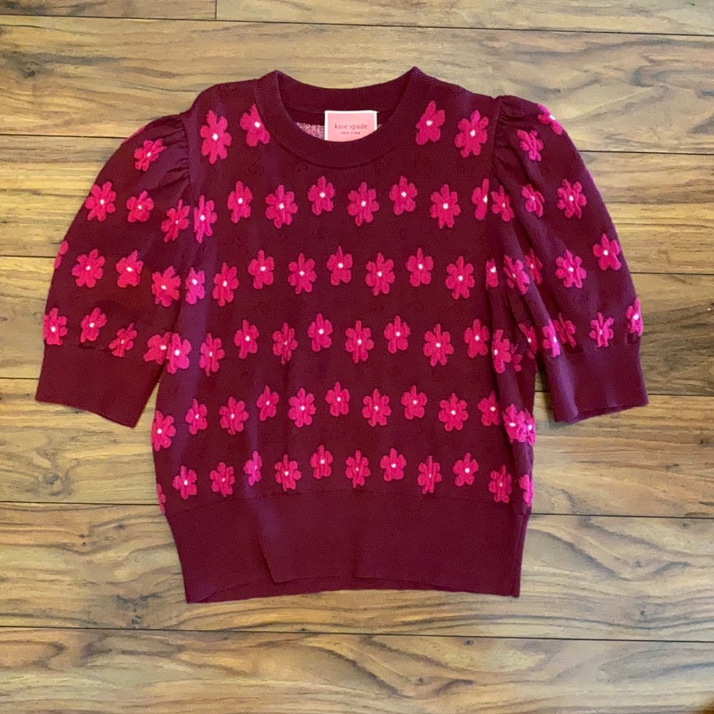 Kate spade pink floral sweater